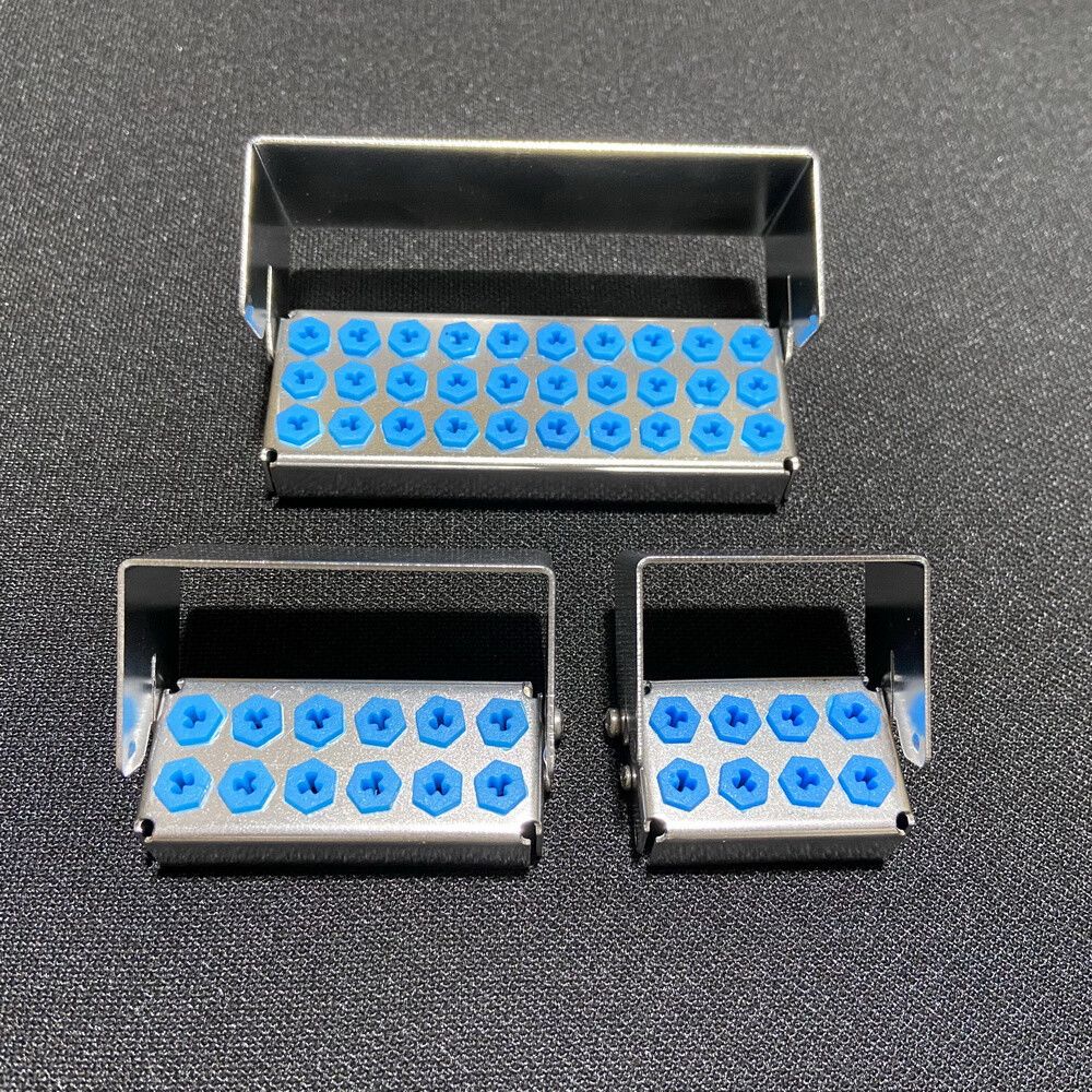 Dental Implant Drills Organizer Holder Sterilization Case Bur Block 8/12/30 Hole