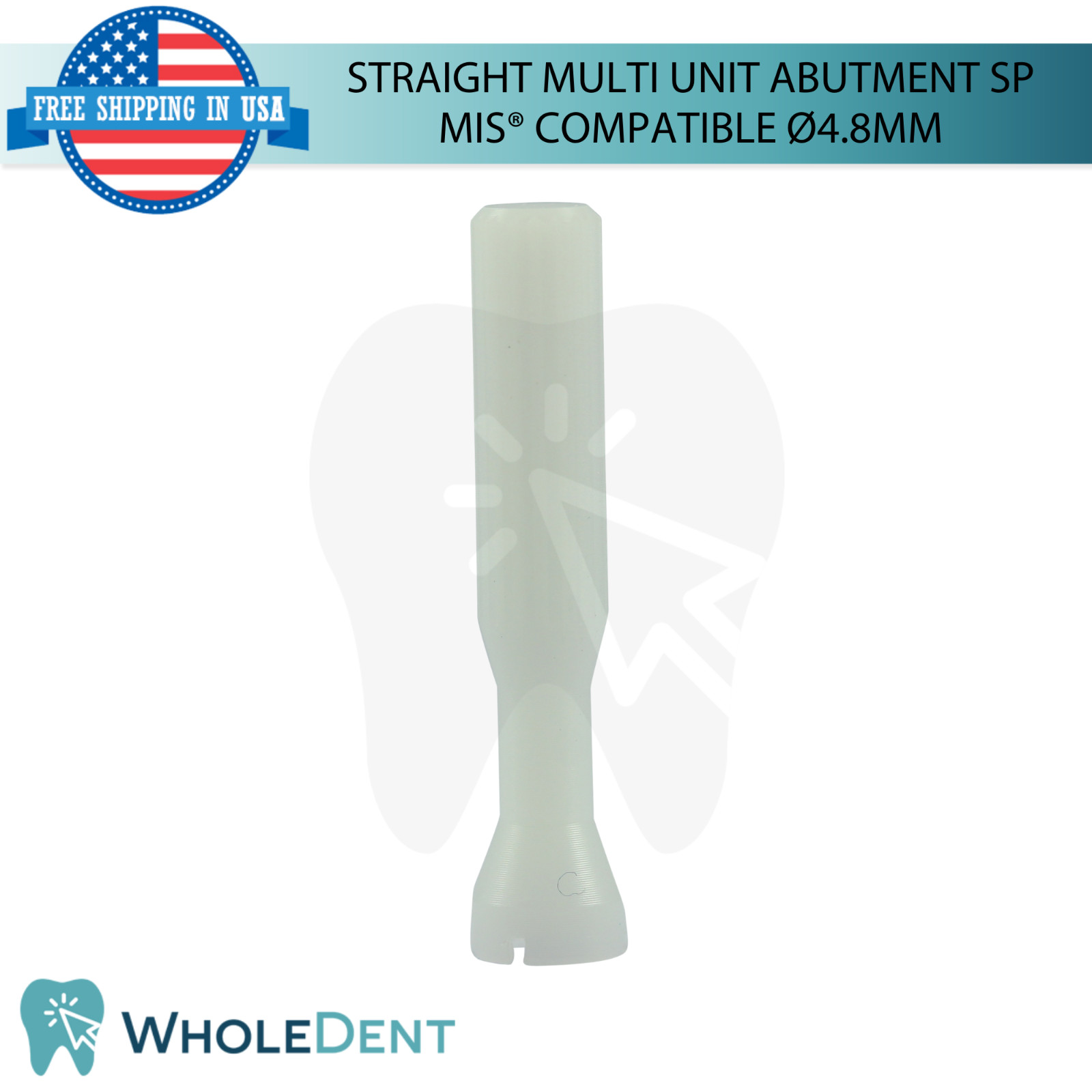 1X Straight Multi Unit Prosthetic SP Ø4.8mm Compatible with MIS® Seven Int Hex