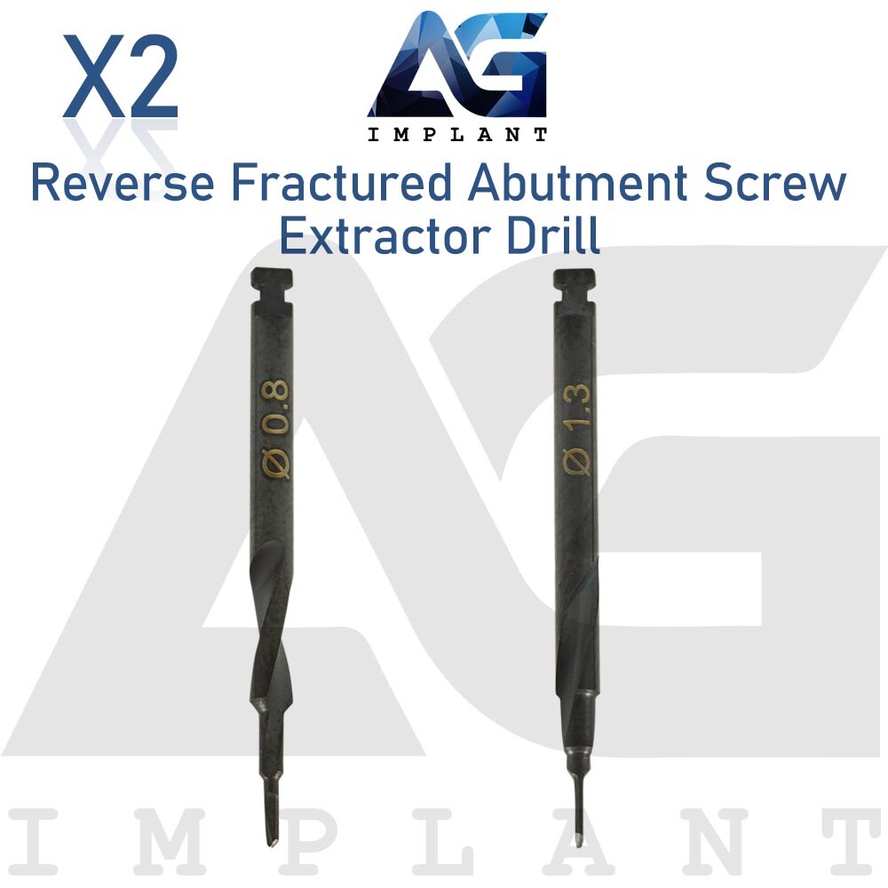 2 Reverse Fractured Abutment Screw Extractor Drill Extraction Instrument