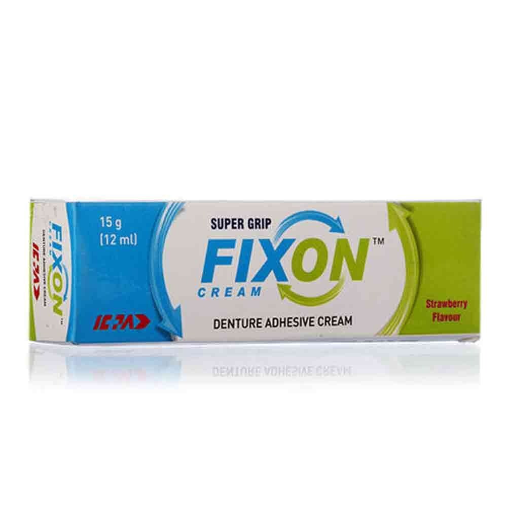 Fixon Super Grip (Strawberry Flavour) Denture Adhesive Cream 50gms (Free Ship)