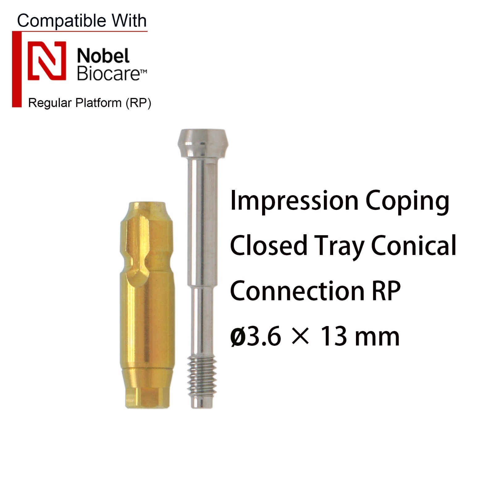 Dental Healing Abutments/Transfer Coping Open/Closed NP/RP Tray For Nobel Active