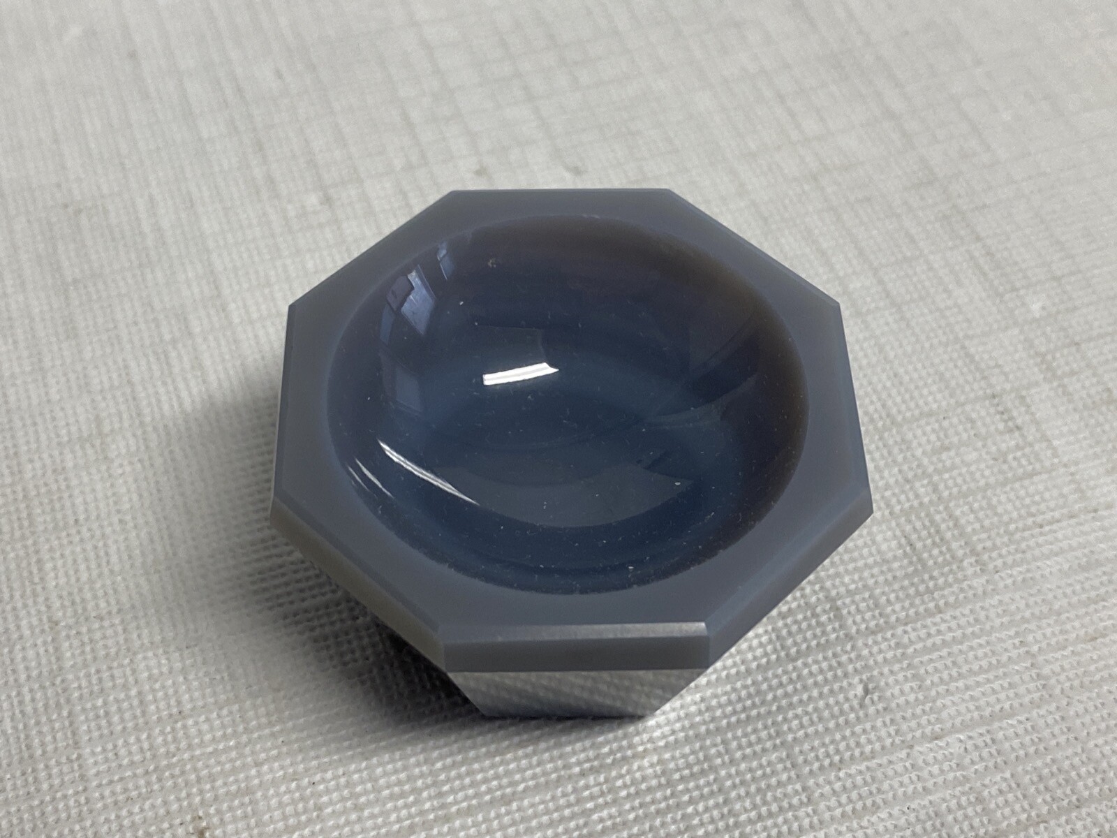 Octagonal Gray Agate Lab Mortar Only 50mm L x 50mm W x 26mm H 38mm Grinding ID