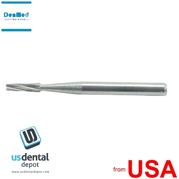 SHARK-FG-170 Tapered Flat End – Plain Cut -100pk – Tungsten Carbide Burs 469779