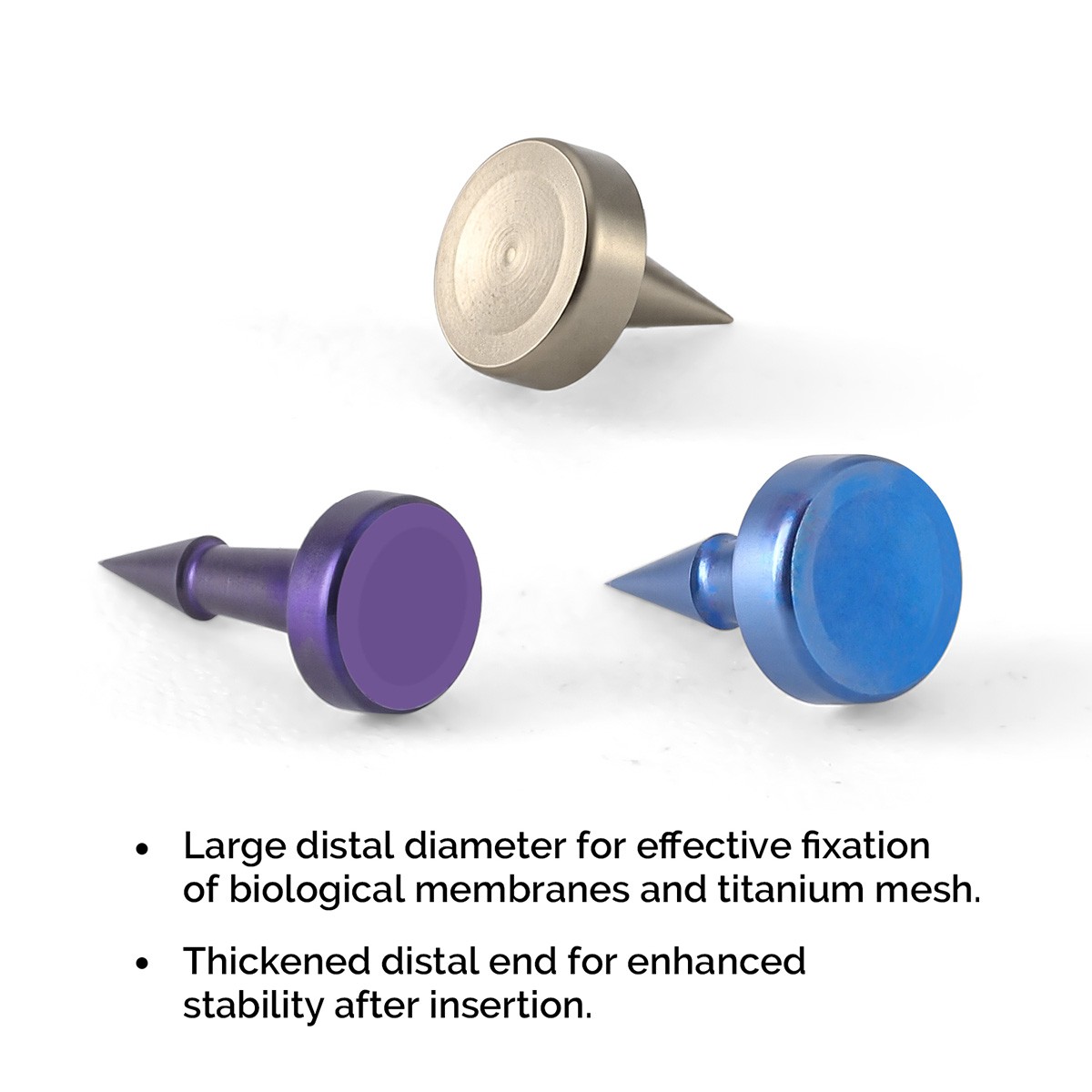 Dental Implant Membrane Tack Flat Head Alloy Membrane Fixation Stabilization Pin
