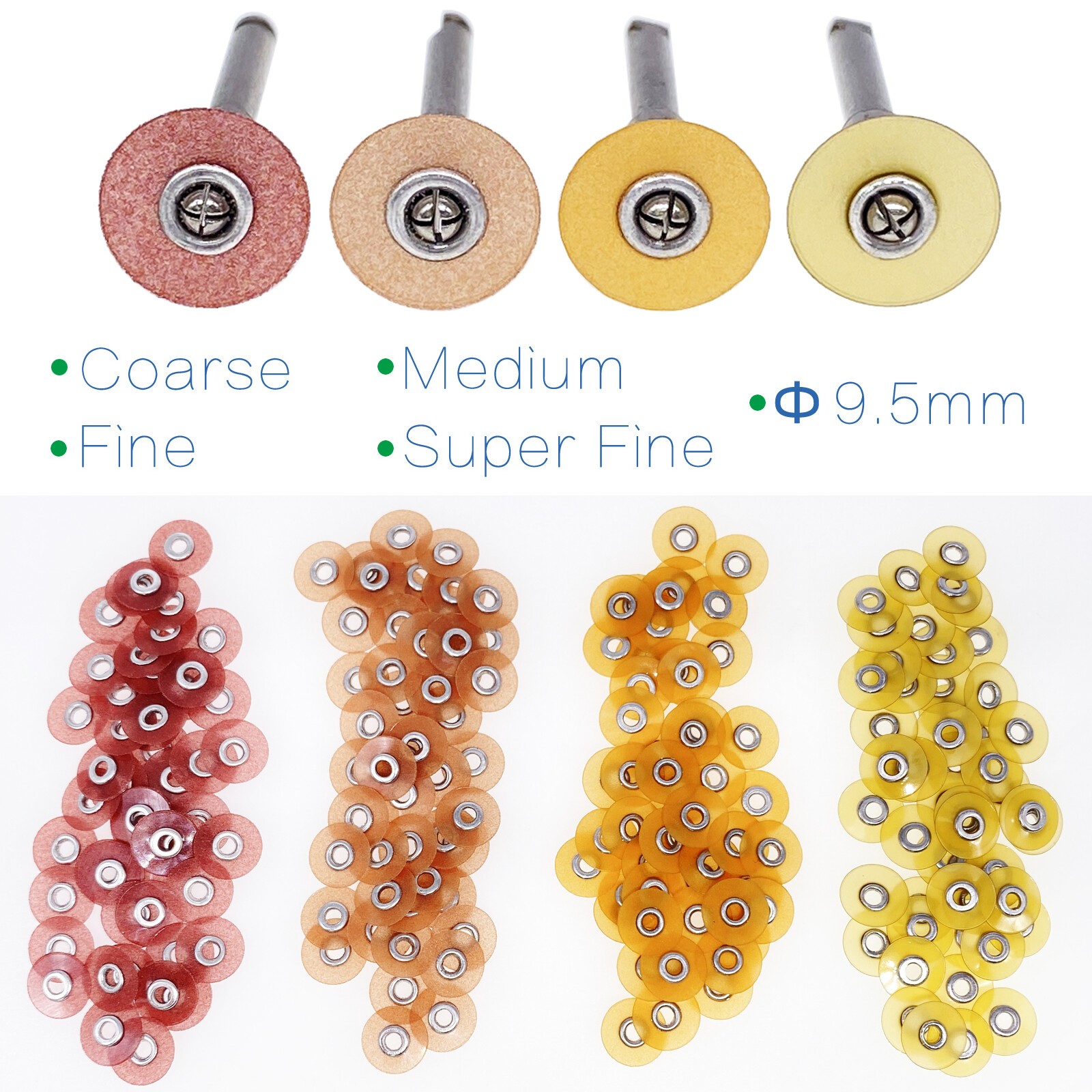 Dental Sof-Lex contouring polishing 2382 Pop-On discs 0.37″ 9.5mm or Mandrel