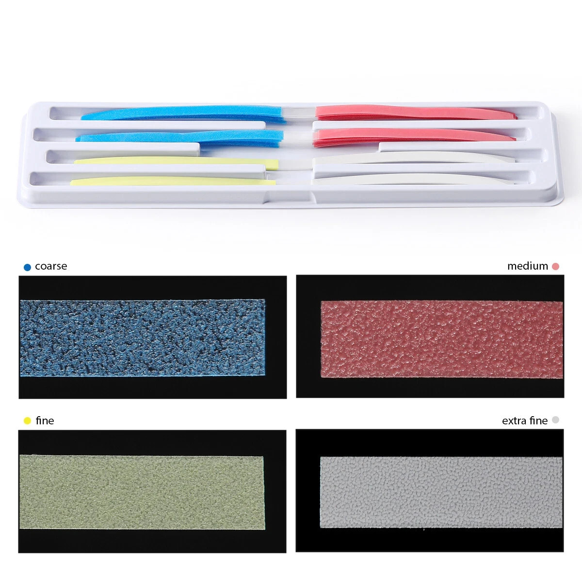 40Pcs/Box Dental Finishing Polishing Strips 4mm Coarse Medium Fine Extra Fine