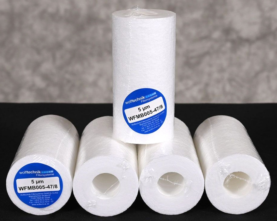 Pack of 5 Wolftechnik WFMB005-47/8 5 µm Filter Cartridges, NEW