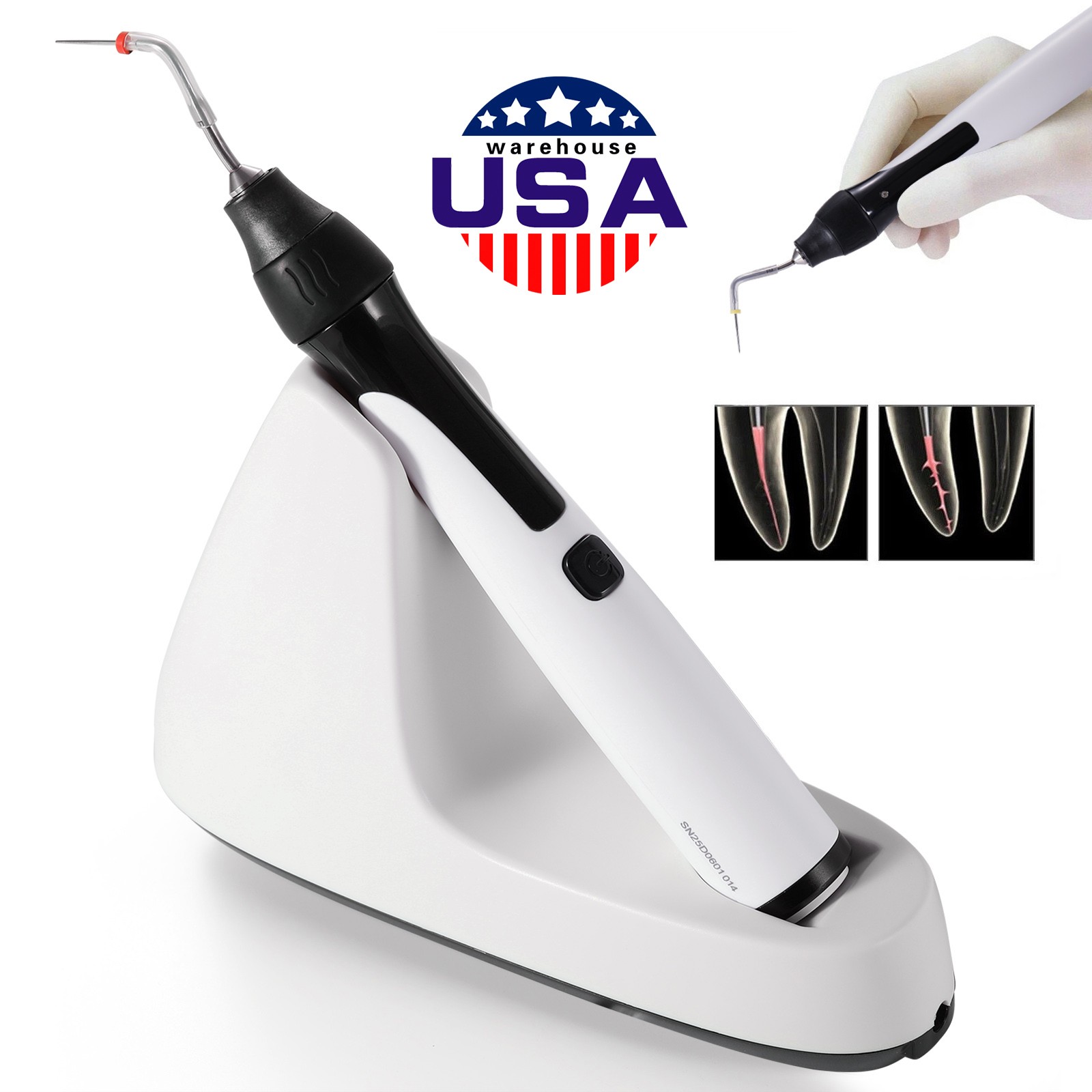 Dental Obturation System Endo Gun Heated Pen Percha Gutta +Buchanan Hand Plugger