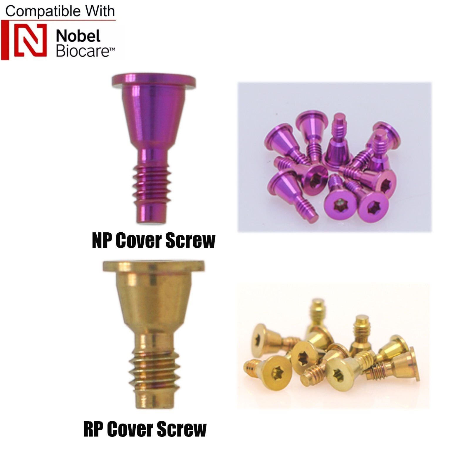 US Nobel Biocare Locator/Healing Abutment NP/RP Retention Caps Inserts Scanbody