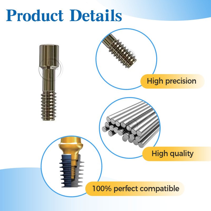 10-100 Pcs Dental Titanium Abutment Screw compatible with Zimmer 3.5 Regular