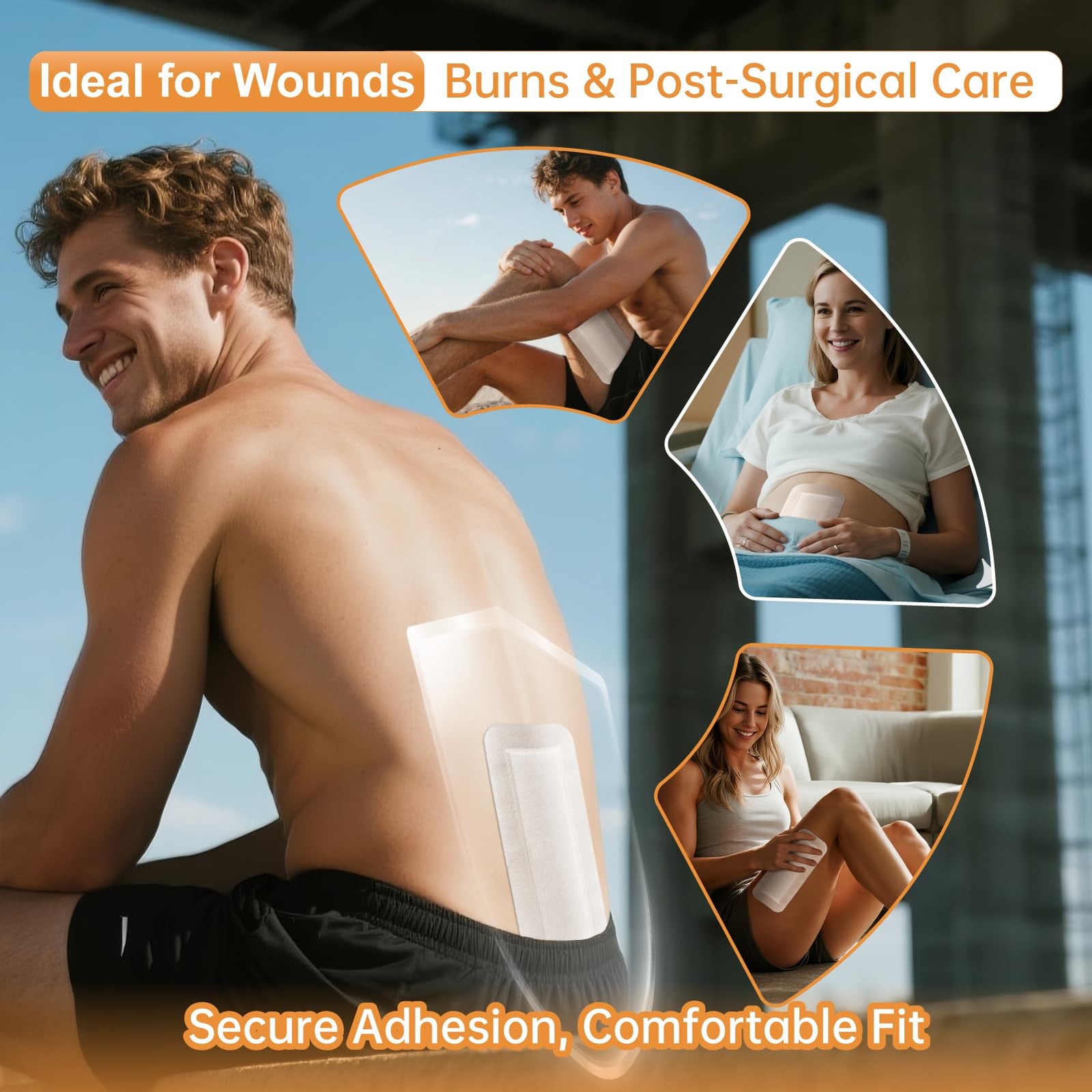 Carbou Island Dressing Bordered Gauze 4″x10″ – 25 Sterile 4”x10”