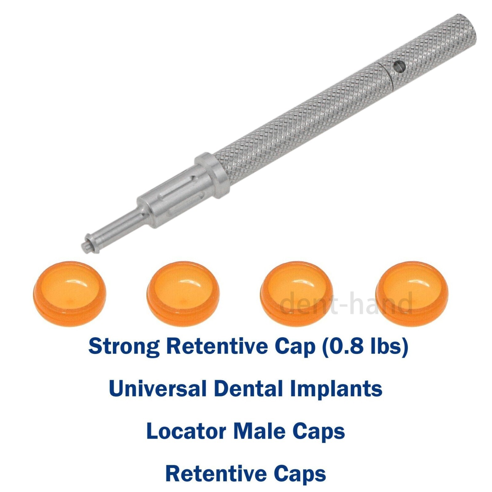 Universal Dental Overdenture Implant Retention Caps 0.8 lbs Locator Core Tool