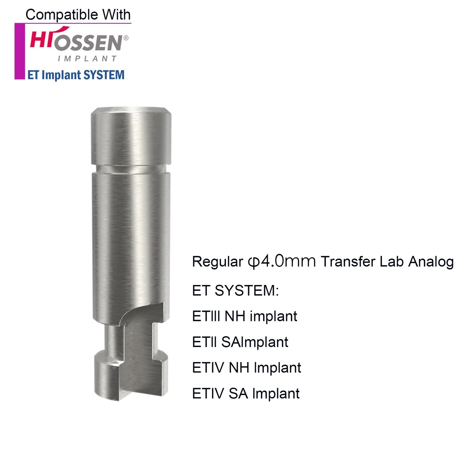 For Hiossen Osstem Dental Healing Abutment Impression Open Close Tray Lab Analog