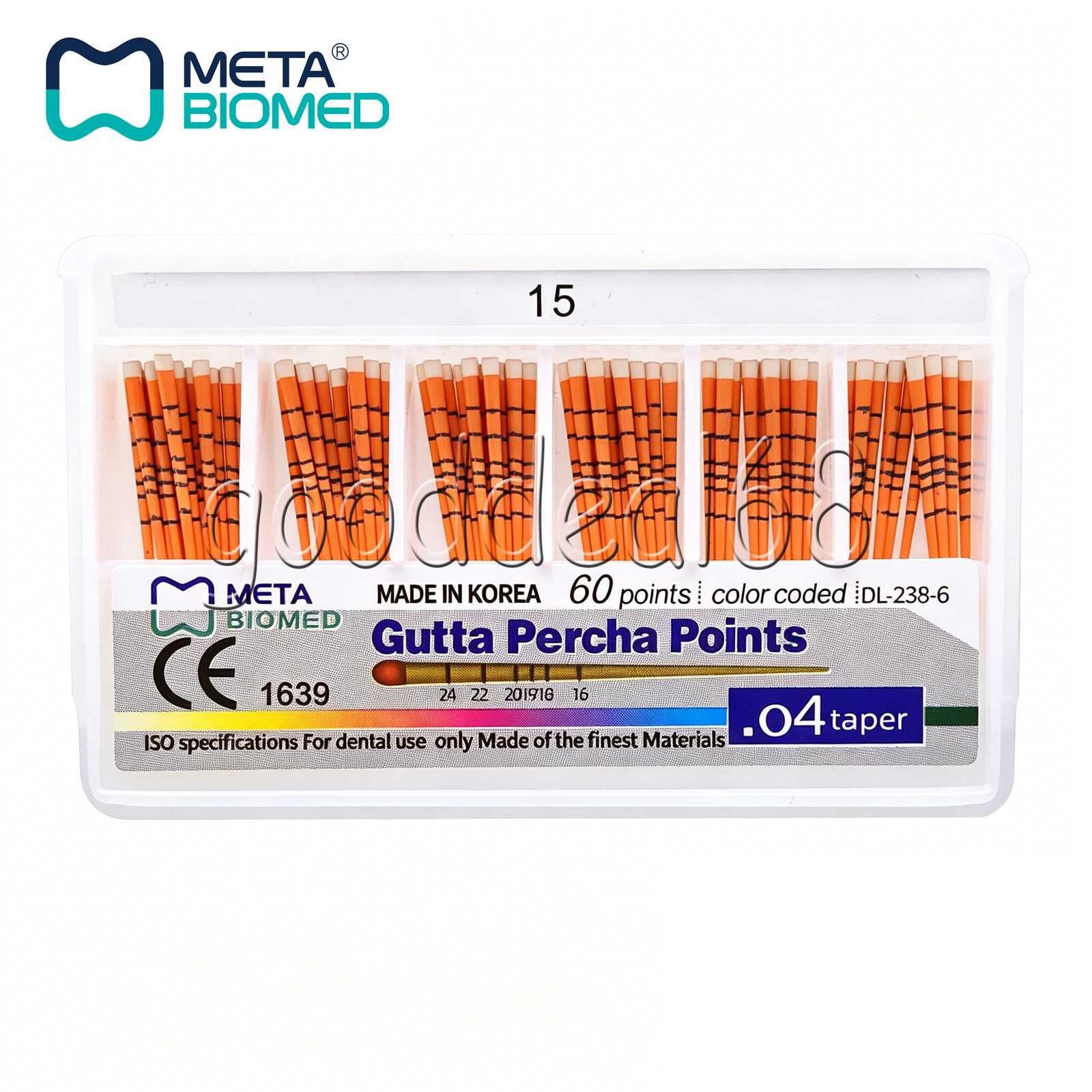 Dental Endodontic Gutta Percha Points Taper .02 .04 or .06, 120 or 60/pk,#15-40
