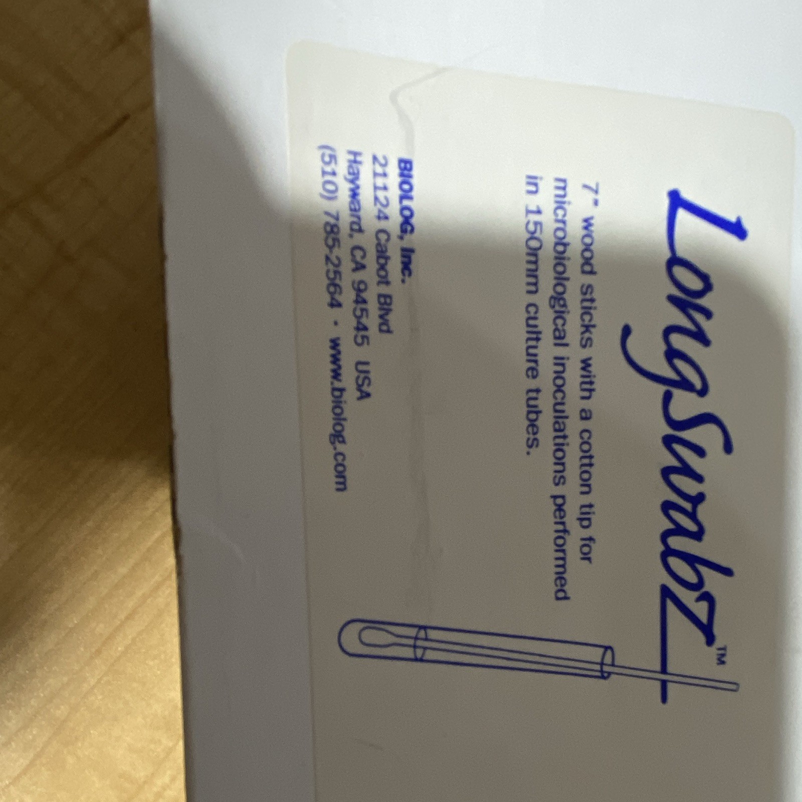 BIOLOG LongSwabz Sterile Individually Wrapped Cotton Tip Swabs 3023