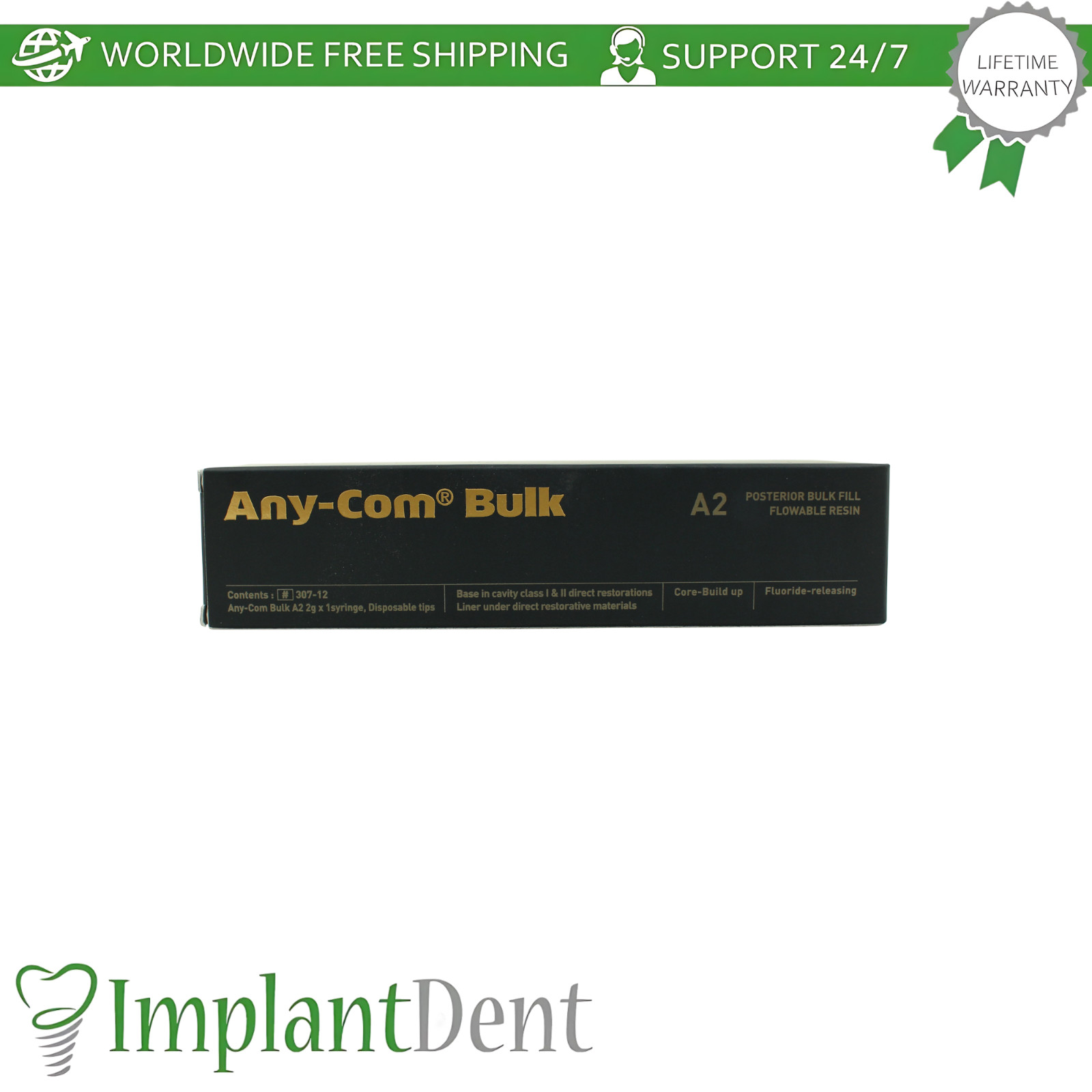 AnyCom Bulk Fill Flowable Resln Base And Liner For Dental Restoration A2 Shade