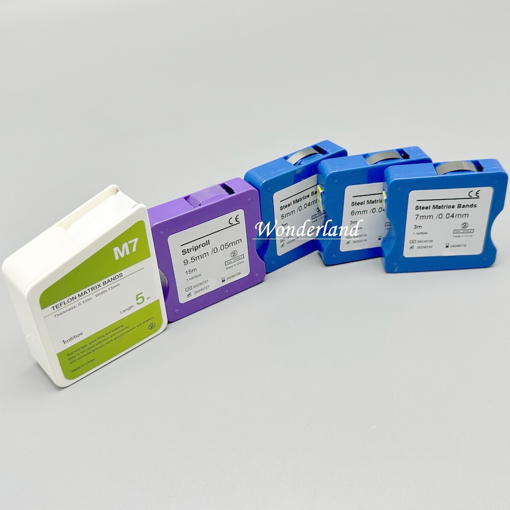Dental Matrix Bands Teflon/S.S/Resin Film Restoration Light Cured Strip Roll