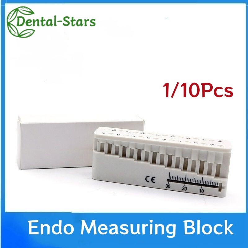 1/10Pcs Dental Endodontic File Holder Block w Endo Measuring Ruler Autoclavable