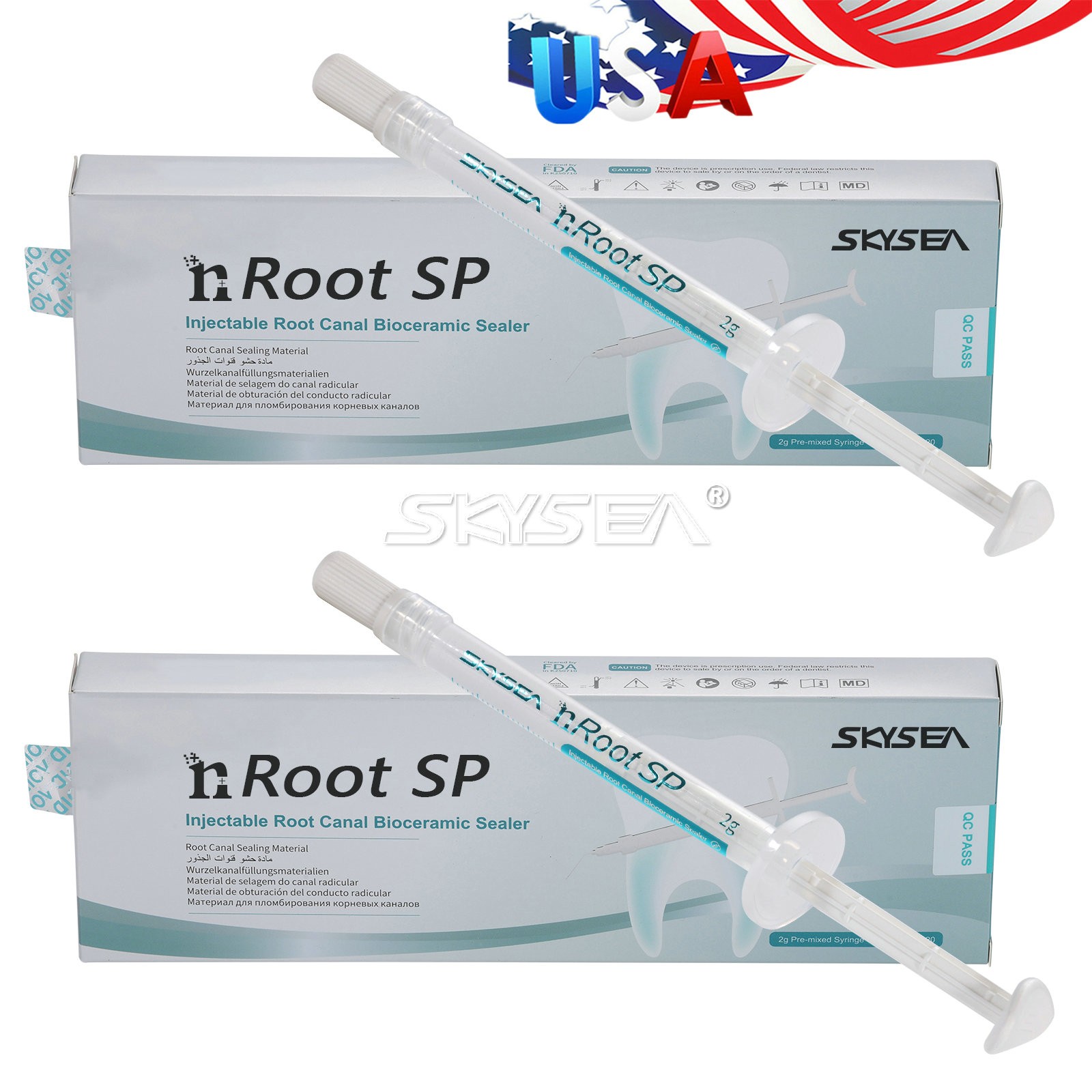 2X Dental nRoot SP Injectable Root Canal Bioceramic Sealer 2g Syringe + Tips