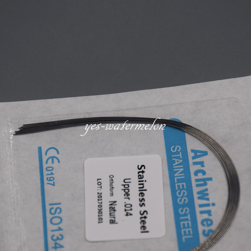 50 Packs Dental Orthodontic Arch Wire Stainless Steel Round Wires Natural 500x