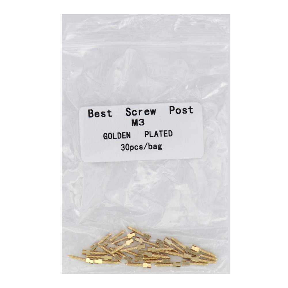30 Pcs Dental Screw Post 24K Gold Plated Conical Refills S/M/L/XL For Root Canal