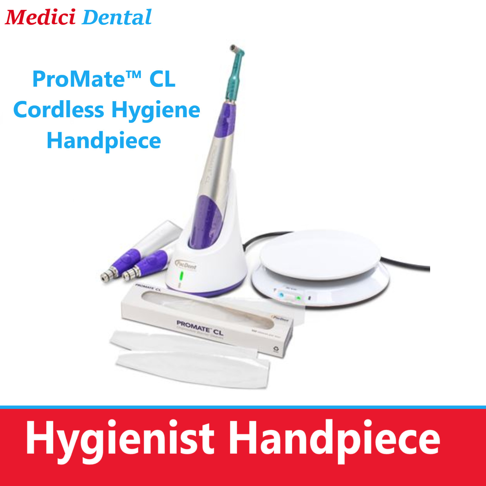 DENTAL HYGIENE PROPHY PROMATE CL CORDLESS HANDPIECE KIT PacDent PMCL-100 USA