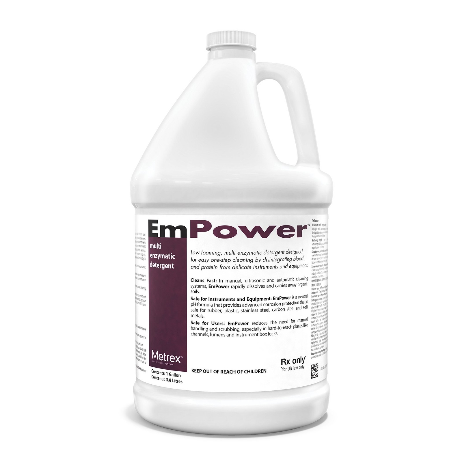 EmPower® Dual Enzymatic Instrument Detergent, 1 gal Jug – Each