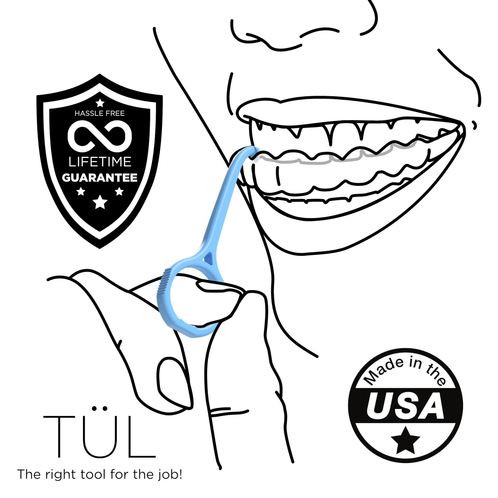 TÜL | Only Invisalign Remover Tool Made in the USA | Lifetime Variety 2 Pack