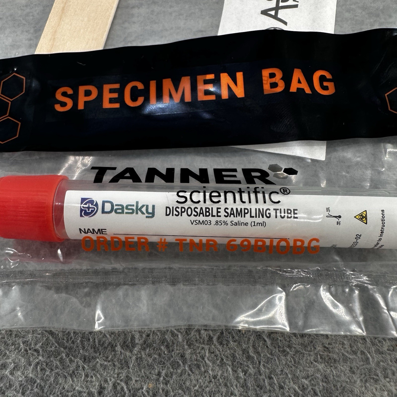 TANNER SCIENTIFIC – Collection Kits Nasal Swab with Biohazard Bags