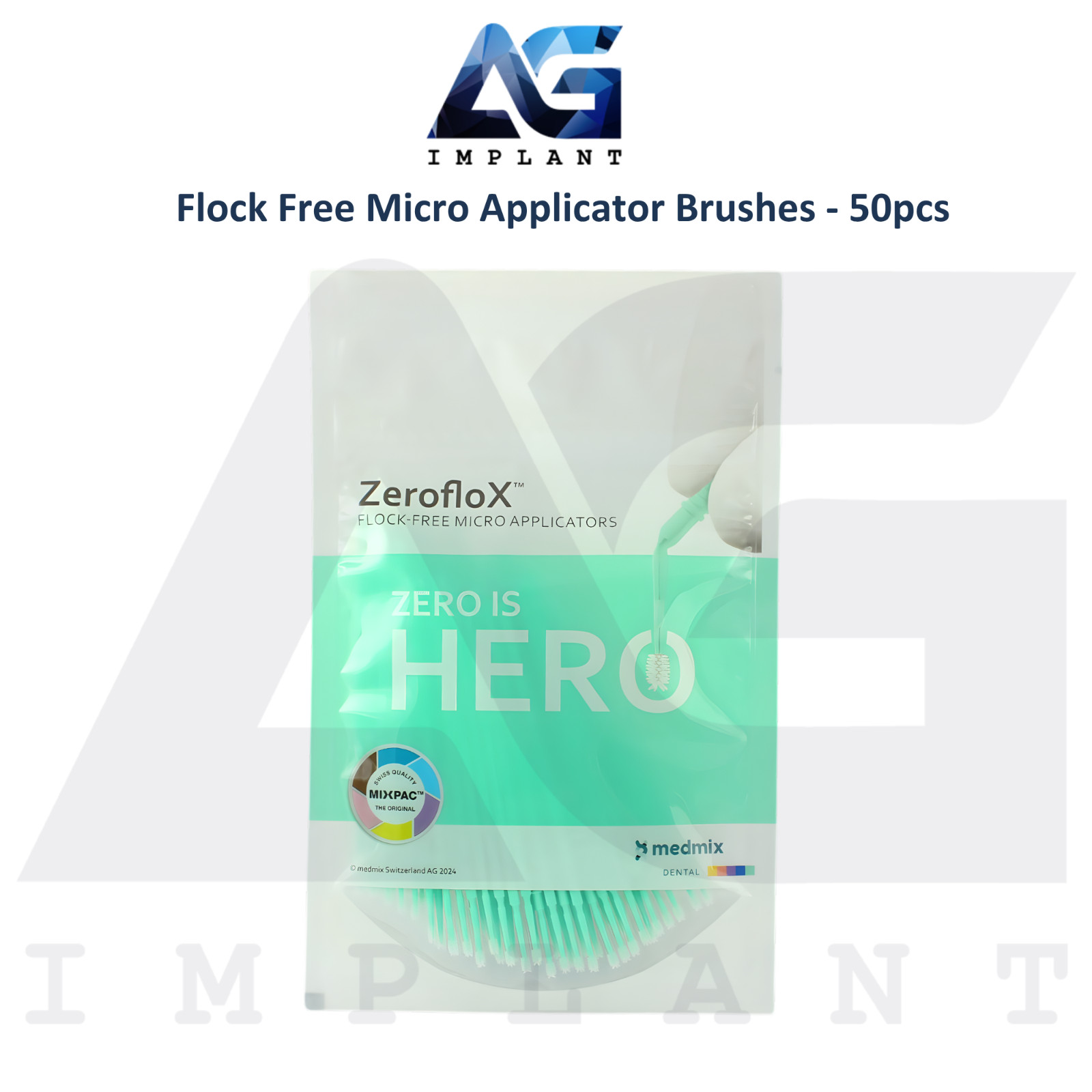 Micro Applicator Brushes 50pcs Flock Free Elastomer Bristles Dental Application