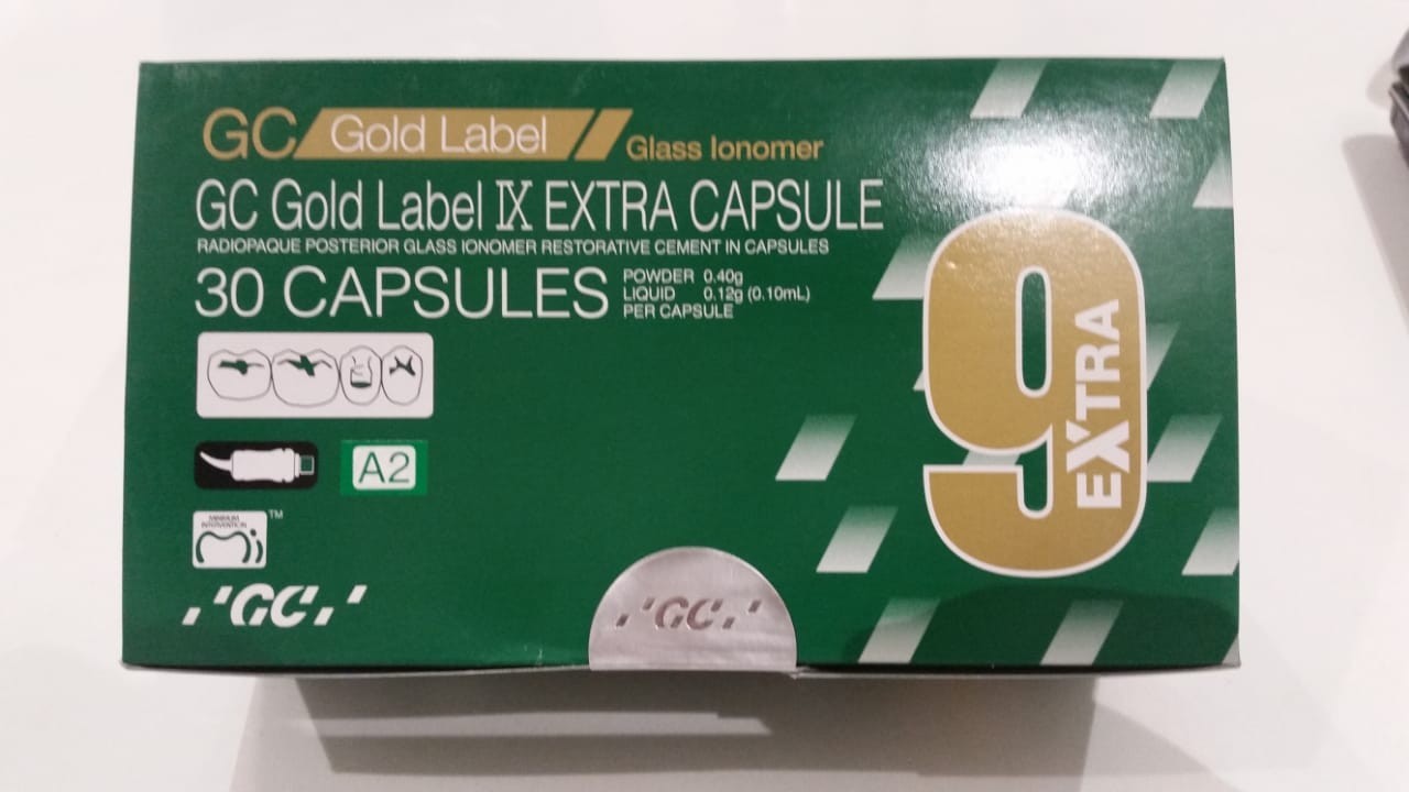 GC FUJI 9 GP EXTRA GIC Cement Posterior Dental Restorative 30 Caps Pack.