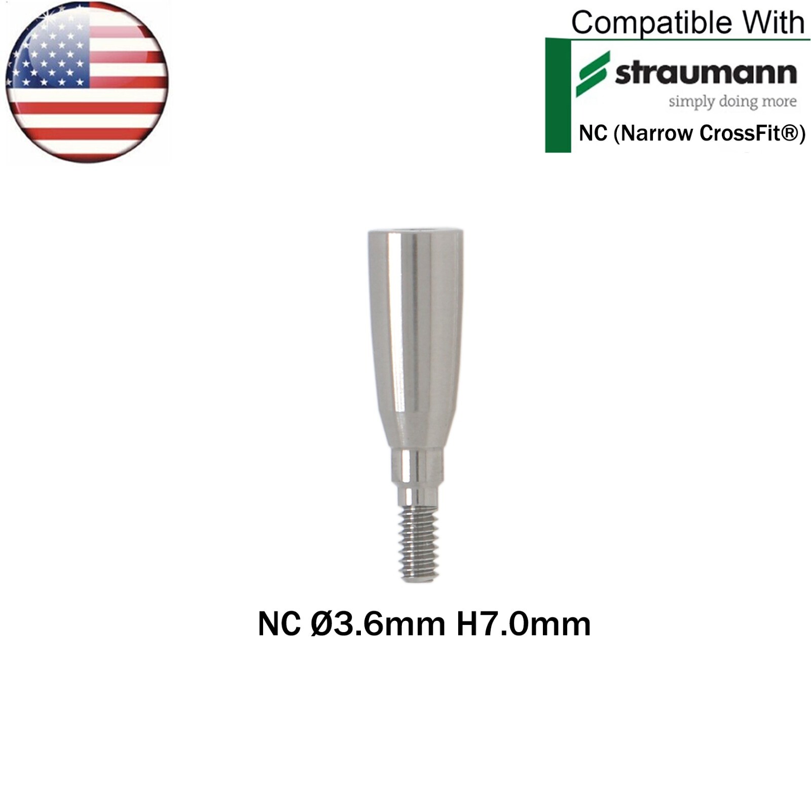 US Dental Healing Abutment Healing Closure Cap Mini Fit Straumann ITI Ø3.6/4.8mm