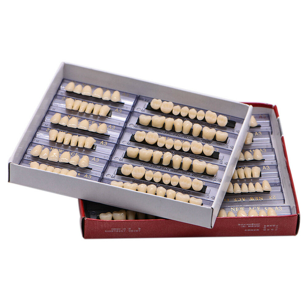 168Pcs Dental Acrylic Resin Denture A3#23 Shade Full Upper Lower False Teeth USA