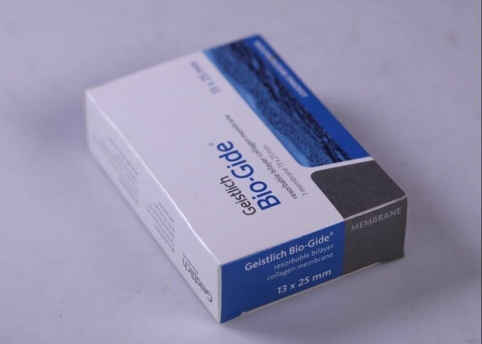 Dental Geistlich Bio-Gide Collagen Membrane Sterile Resorbable Bilayer 13x25mm