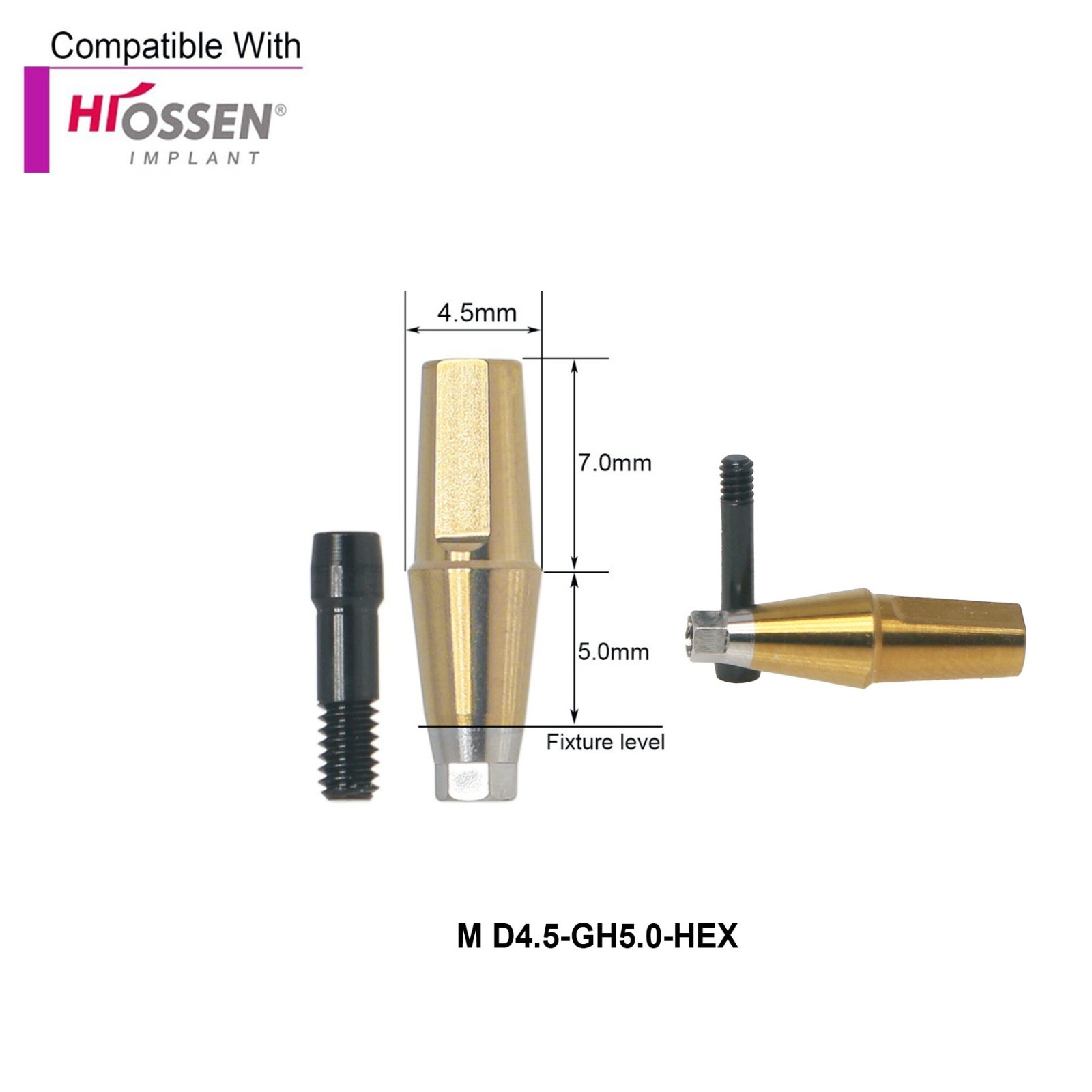 US Titanium Straight Transfer Abutment Fits Hiossen ET (ETIII/IV) /Osstem TS/GS