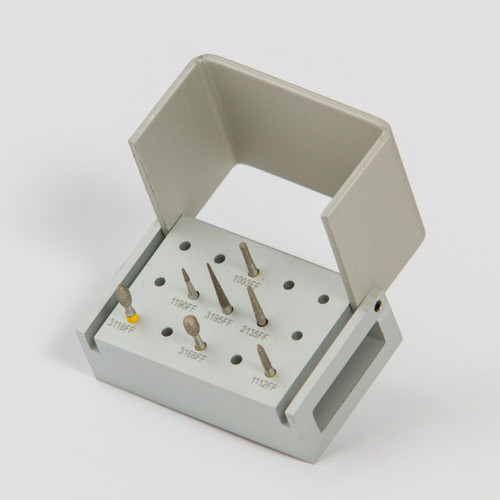 Microdont USA Ultrafine Finishing Kit w/ 07 Burs & Bur-Block