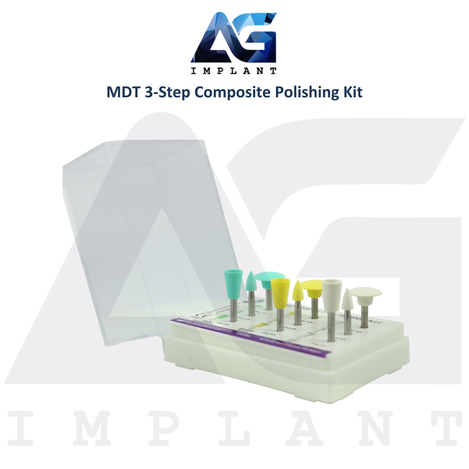 MDT 3-Step Composite Polishing Kit Silicone High-Gloss Finish Dental Restoration