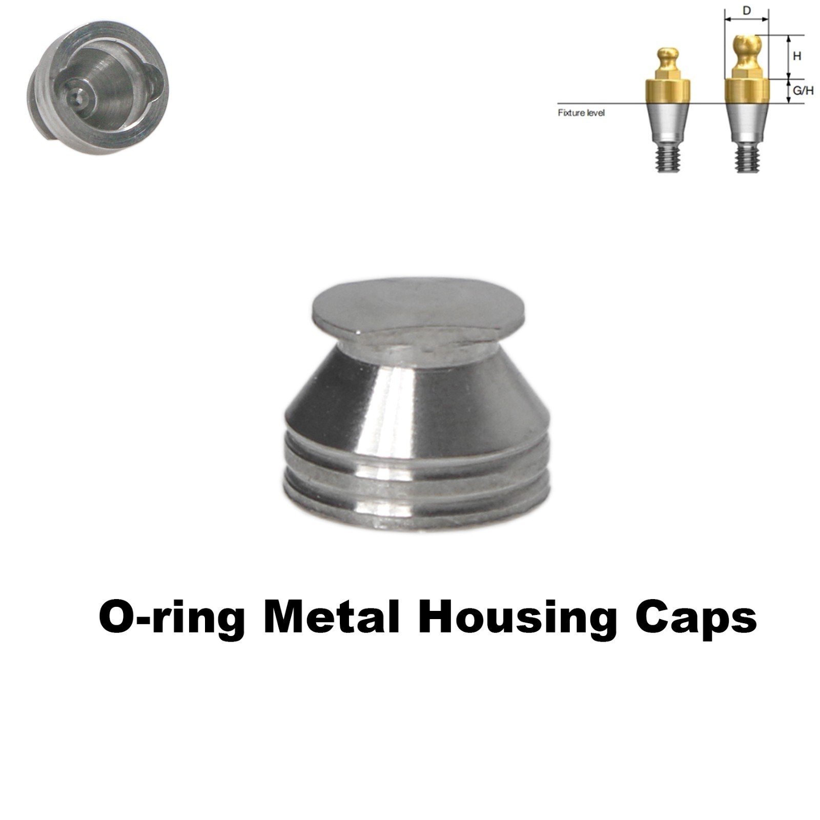 Dental O-ring Retention Caps Implant Kit Fits Ball Abutment For Hiossen Osstem