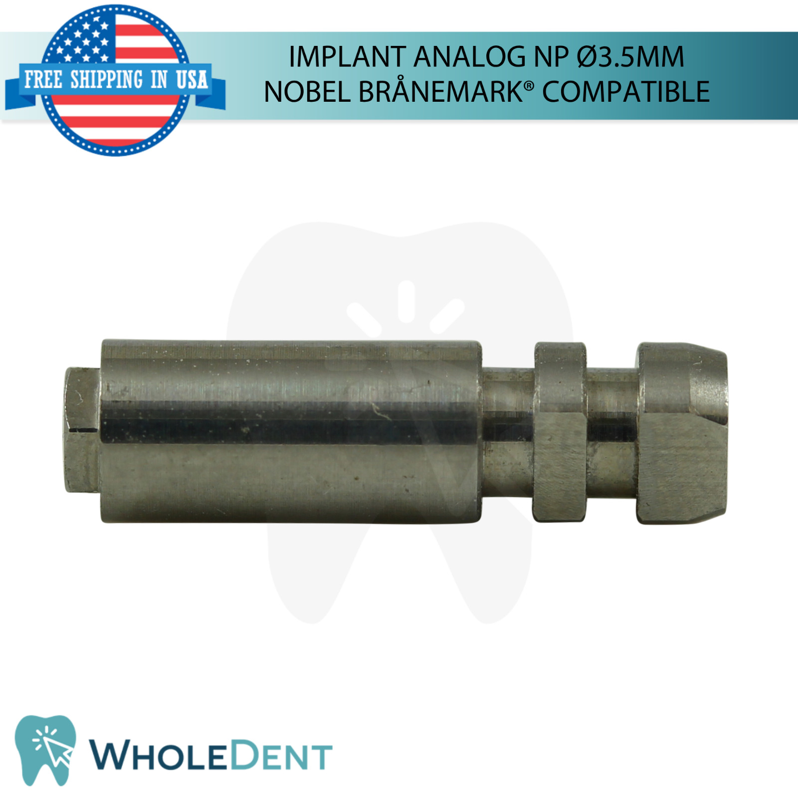 10x Dental Fixture Analog Ø3.5mm Narrow Platform N0bel Brånemark® Compatible