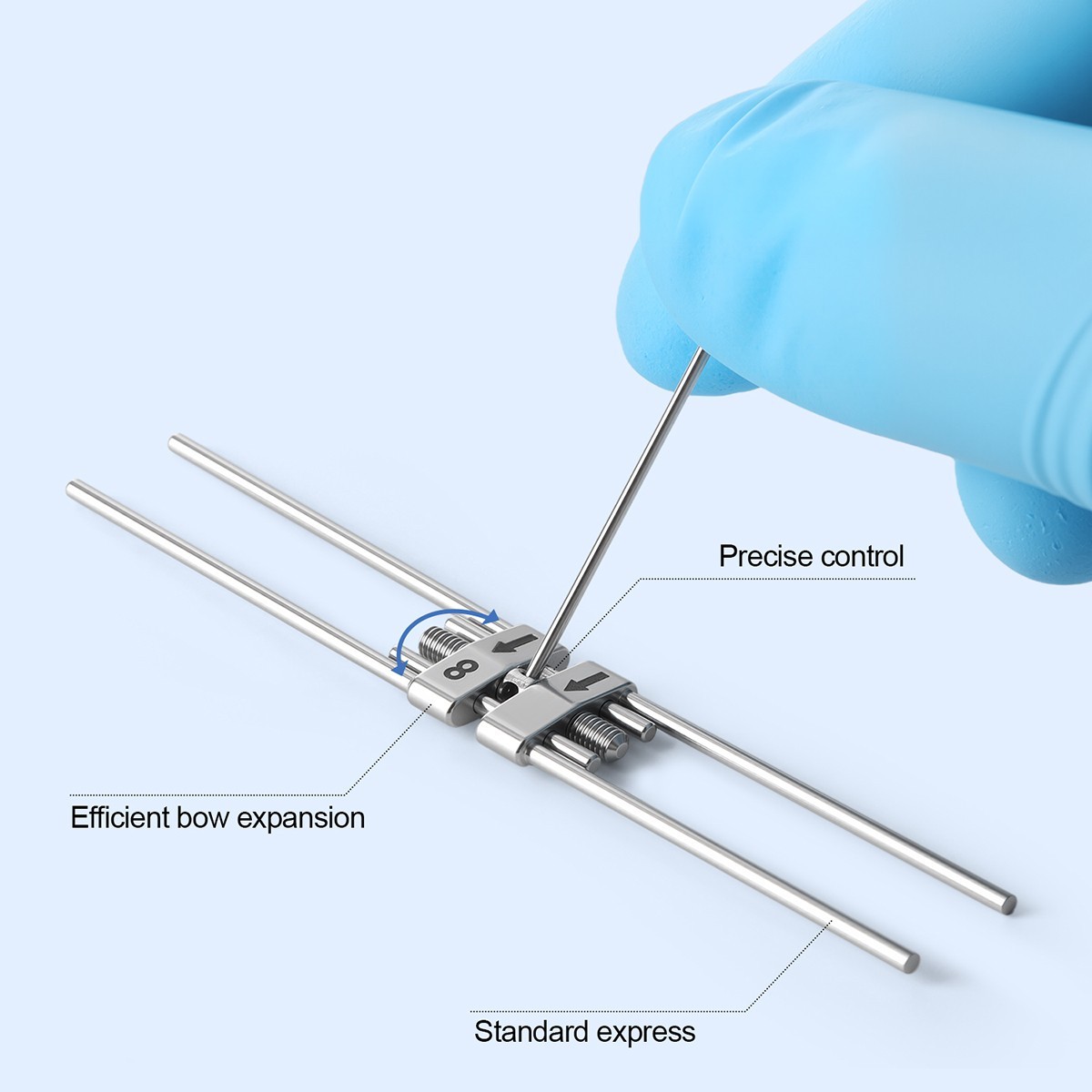 AZDENT Dental Orthodontic Expansion Screw Rapid Maxillary Palatal Frame 4 Sizes