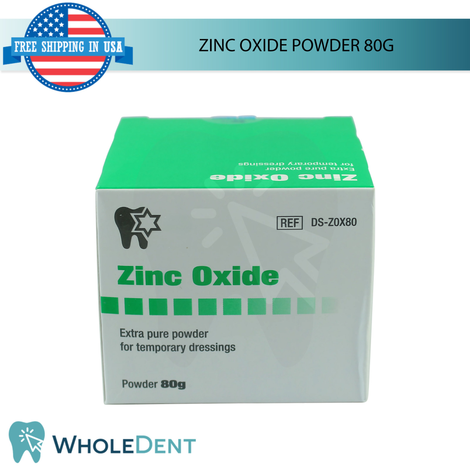 Zinc Powder 80g Temporary Dressing Cement Pulp Capping Dental Restoration