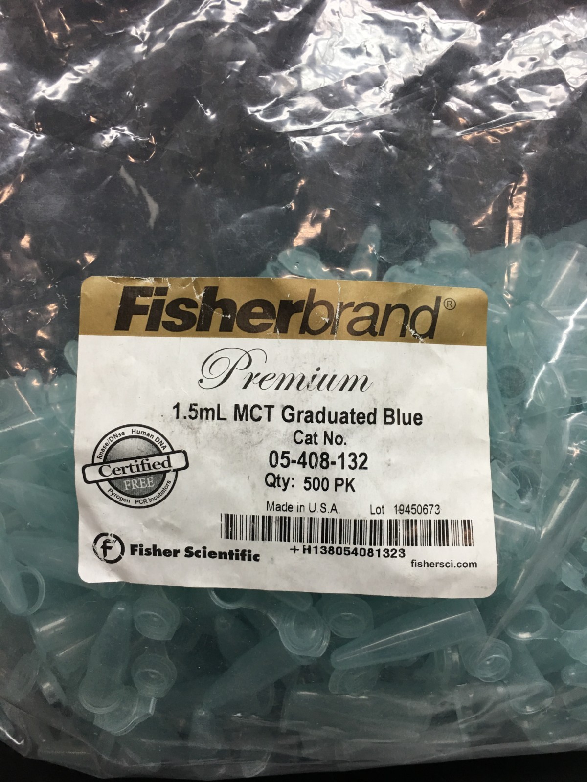 Fisherbrand Cat No 05-408-132 Premium MCT Graduated Blue 1.5mL