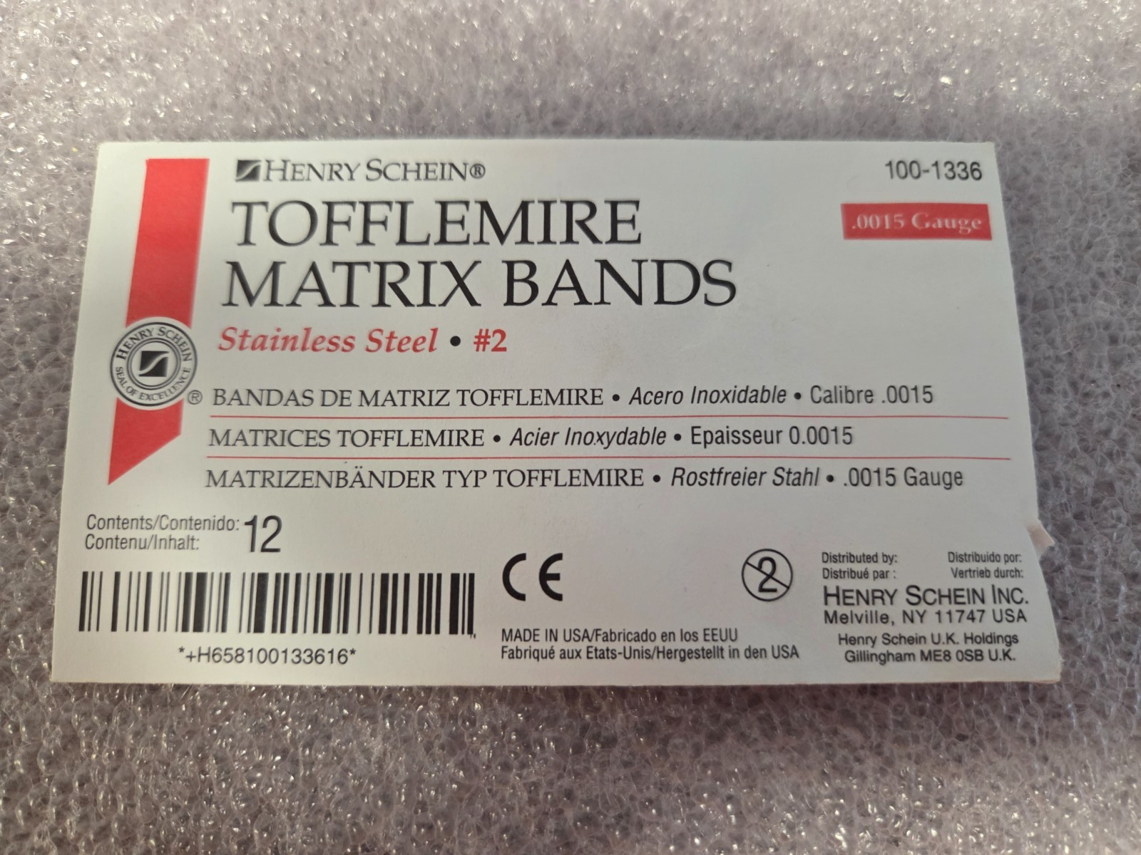 *LOT OF 12* – PN# 5702502 – SCHEIN – MATRIX BANDS, DENTAL – NSN 6520-00-721-9356