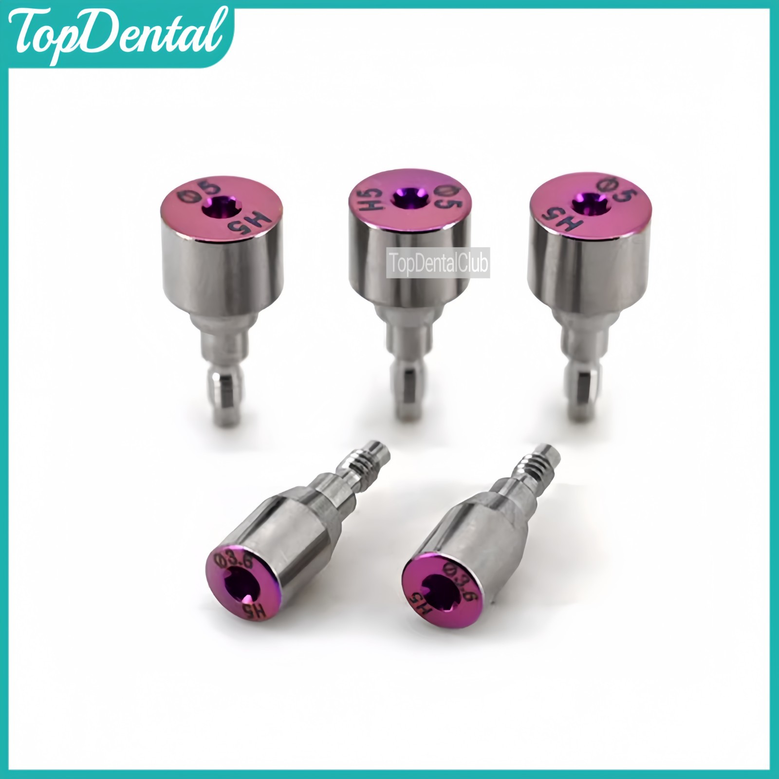 Dental Healing Cap Abutmment RP NP Compatible Fit Nobel Active Yellow Purple