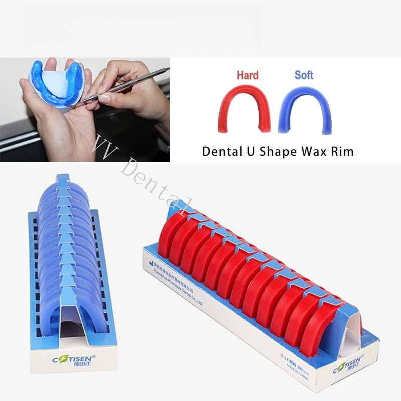 Dental U Shape Wax Rim Model Base Plate Wax Occlusal Wax Casting Bite Block
