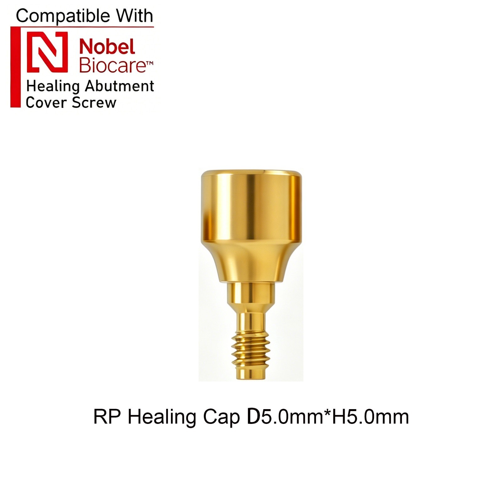 US 5Pcs Dental Healing Abutment ∅3.6 ∅5.0 ∅6.0 Fit Nobel Active Biocare NP/RP