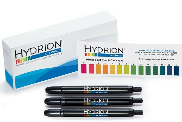 3 Pencils Hydrion pH TEST Pencil Pen 0-13 Range Acid Alkaline SURFACE Testing