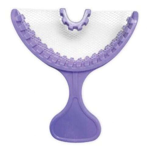 BriteDent Anterior Bite Tray, Purple 35/Box, Plastic Tray with Mesh