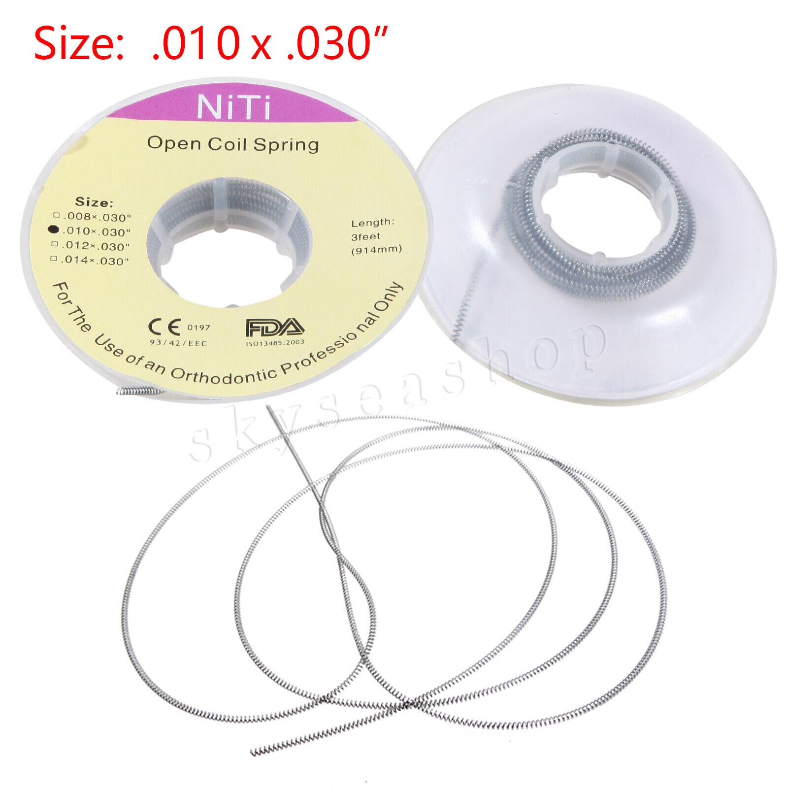 USA Dental Orthodontic Niti Open Coil Spring Spool Dia.010 *030 ” inch 914mm Ab