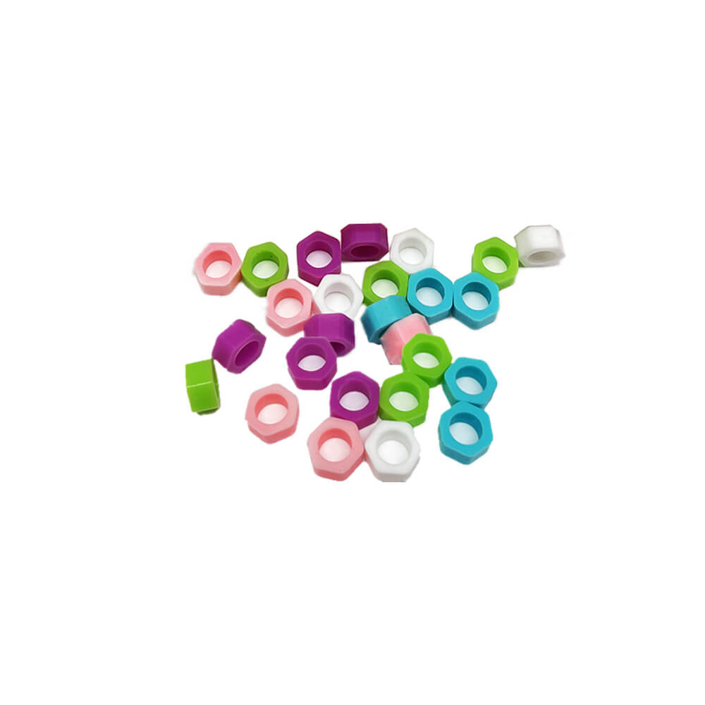 1 Box 100pcs Dental Instrument Code Ring Plain Color Small Sizes 5 colors